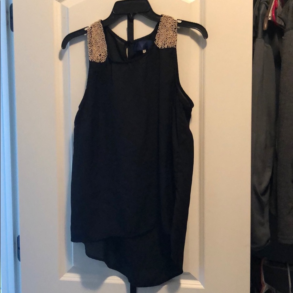 Black beaded top